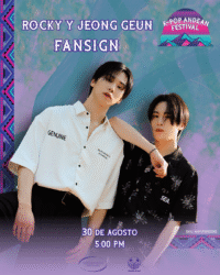 Fansign con Rocky y Jeong Geun